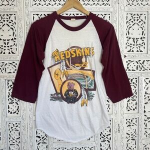 Vintage Washington Commanders Hog Super Bowl XVII Varsity T Shirt Sz Medium